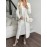 Women'S Long Cardigan - Elegant Lapel Collar Sweater, All-Season Chic Sweater for Everyday & Formal Outfits, Office, Parties - Women'S Clothing, Ladies Sweaters, Party Attire, Sophisticated Style, Durable Knitwear, Office Attire, Classic Design