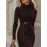 Elegant Special Women's New Versatile Solid Color Semi-High Neck Long Dress, Sleeveless, Slim Fit, Fashionable, Comfortable for Outings, Elegant and High-End, Dress