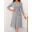 Elegant Slim Fit Solid Color Midi Dress with Waist Tie and Button Front - Chic Flared Silhouette, Long Sleeves, and Belted Waistband for a Sophisticated Look, A-Neck Style, Perfect for All Seasons, Stylish Women'S Dress, Perfect for Parties and Events