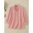 Plus Size - ZANZEA Women'S Elegant 3/4 Lantern Sleeve Stand Collar Blouse - Lightweight Non-Stretch Solid Color Casual Shirt with Button Front, All-match Leisure Top For Plus Size, Versatile Clothing