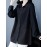 Plus Size, Women's Plus Size Long Sleeve Blouse - Black with Vertical line pattern, Elegant Office & Casual Shirt, Non-See-Through Formal Tops for Women (Machine Washable)