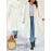 Plus Size - Women'S Plush Fleece Coat - Elegant Hooded Winter Jacket with Double-Breasted Front Closure, Soft Plush Collar & Full-Length Zipper